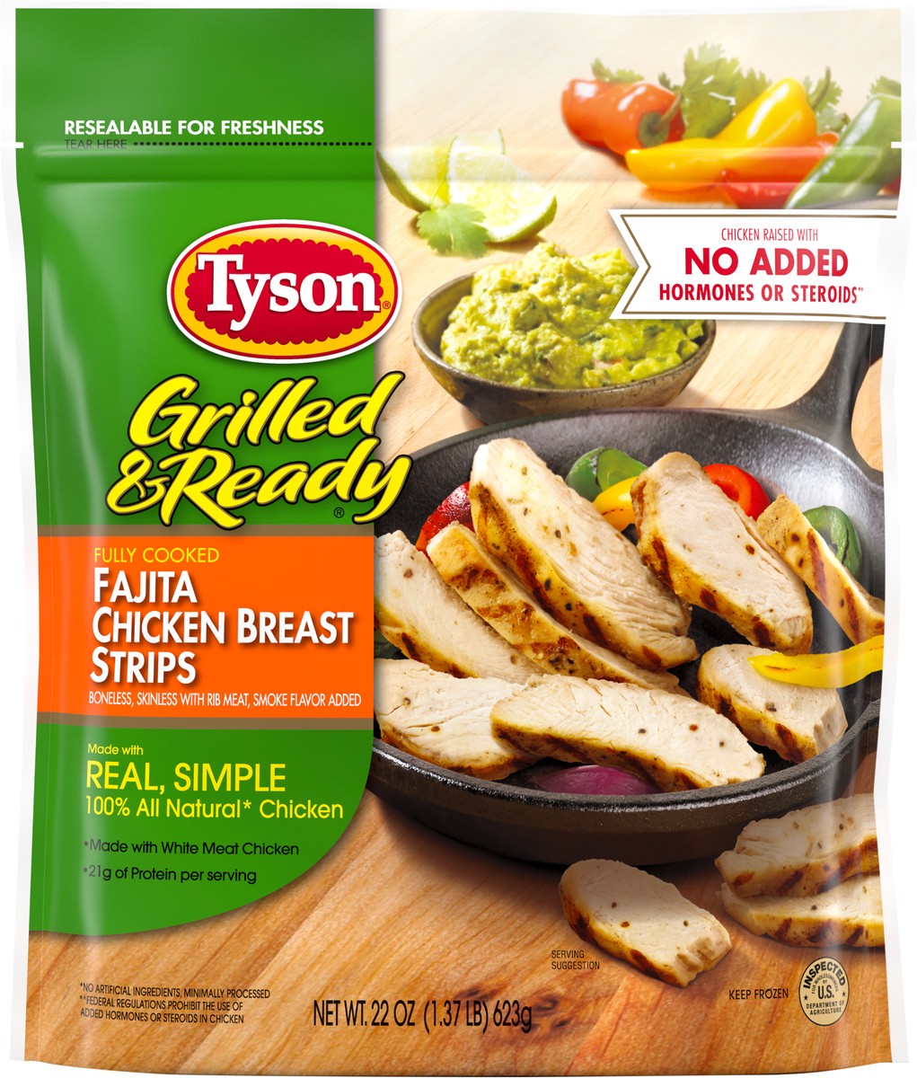 slide 5 of 6, Tyson Fajita Frozen Chicken Strips - 22oz, 22 oz