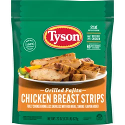 Tyson Grilled & Ready Fully Cooked Fajita Frozen Chicken Strips