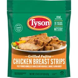 Tyson Grilled & Ready Fully Cooked Fajita Frozen Chicken Strips