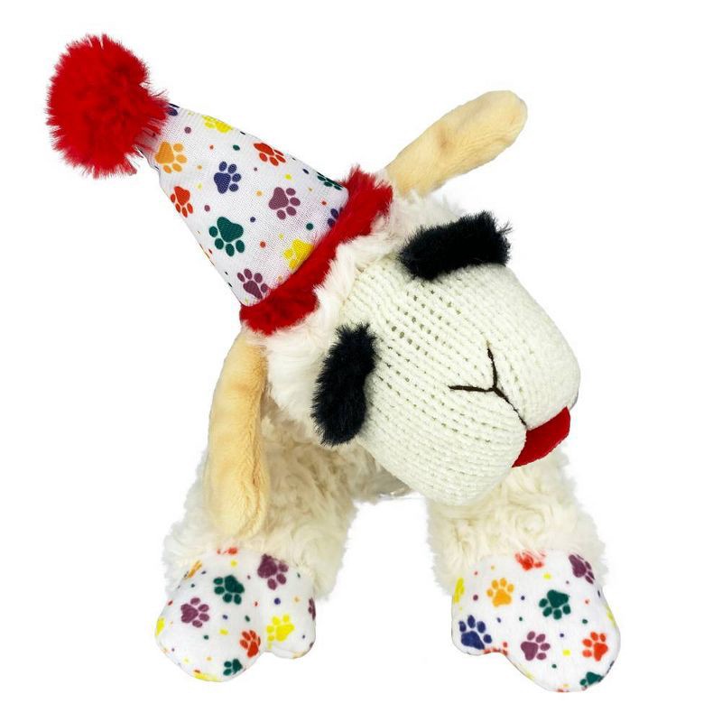 slide 3 of 5, Multipet Birthday Lamb Chop Dog Toy - M, 1 ct