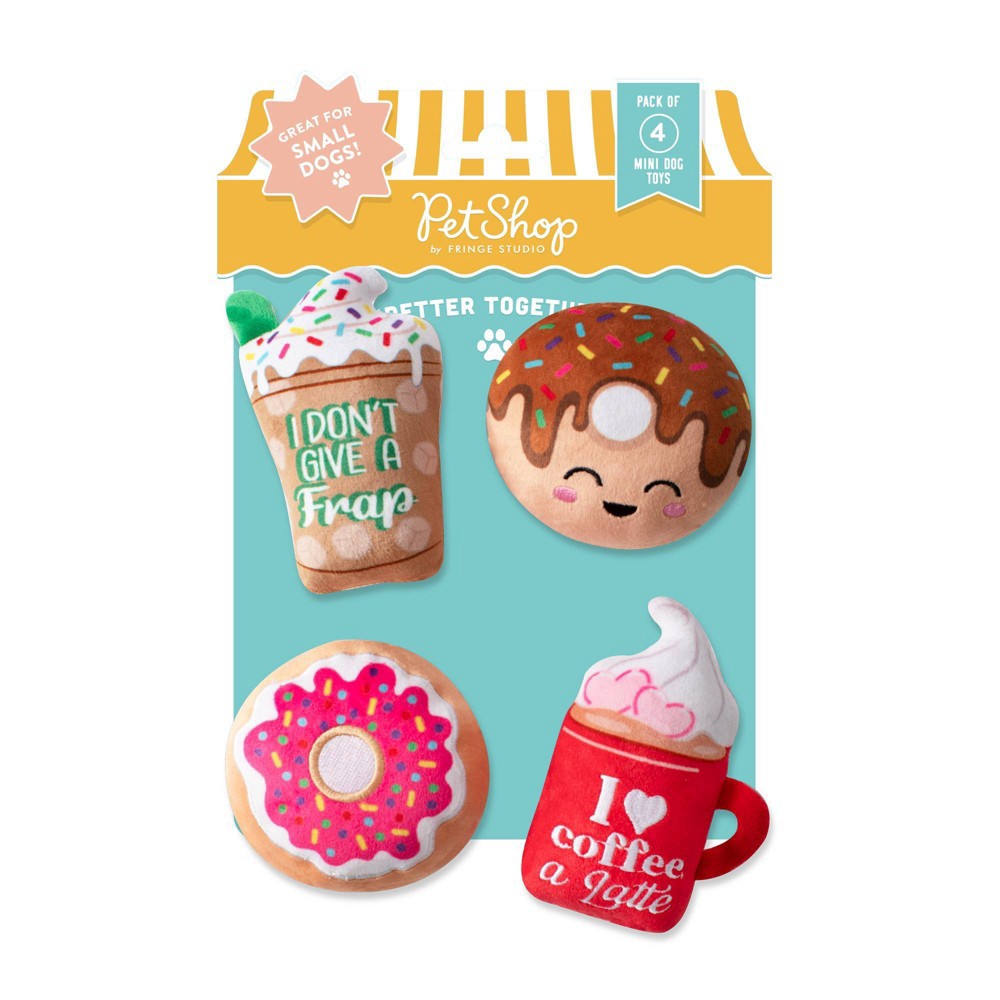 Food Dog Toys, Coffee and Donuts Dog Toy