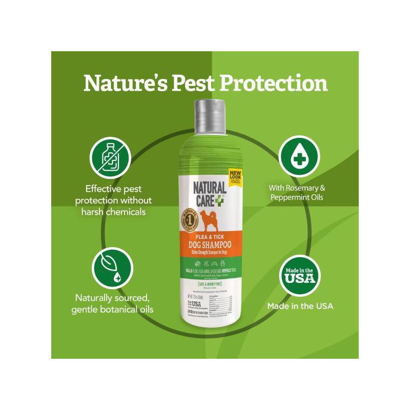 slide 4 of 5, Natural Care Flea & Tick Shampoo for Dogs - 12 fl oz, 12 fl oz