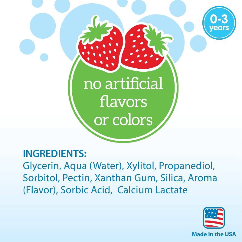 slide 10 of 12, Dr. Brown's Infant-to-Toddler Training Toothbrush & Fluoride-Free Baby Toothpaste Strawberry Flavor - 0-3 years - Giraffe, 1 ct