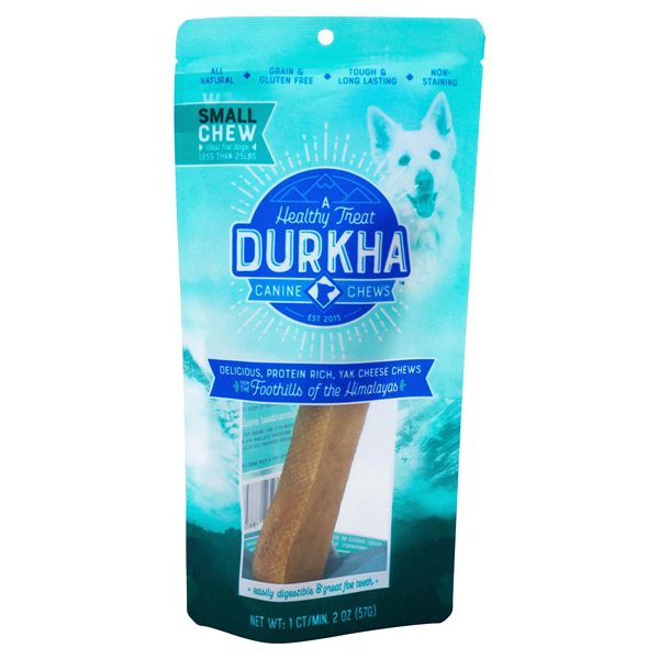 slide 1 of 3, Durkha Himalayan Yak Chew For Dogs and Puppies, Small, 1 ct