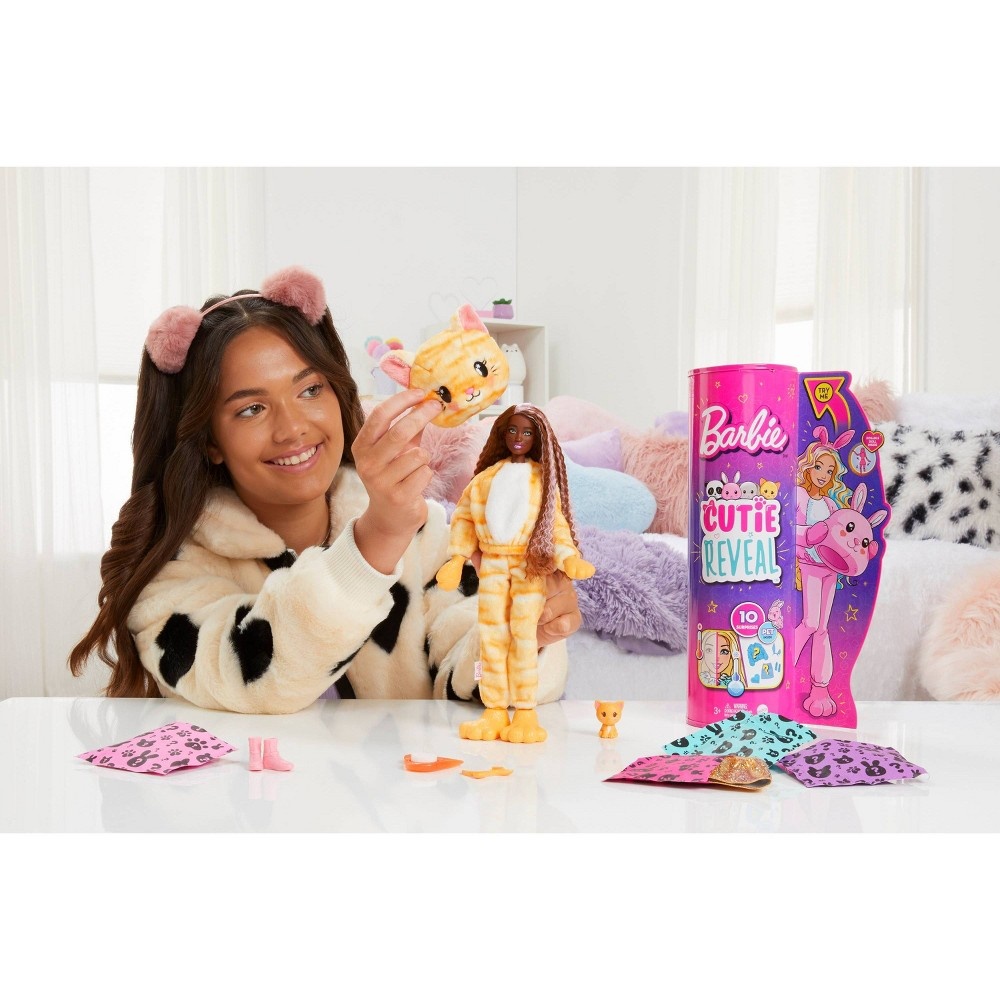 slide 6 of 6, Barbie Cutie Reveal Kitty Plush Costume Doll, 1 ct