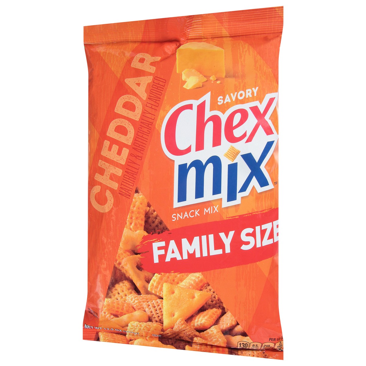 slide 12 of 12, Chex Mix Cheddar Snack Mix, Savory Snack Bag, Family Size, 13.5 oz, 13.5 oz