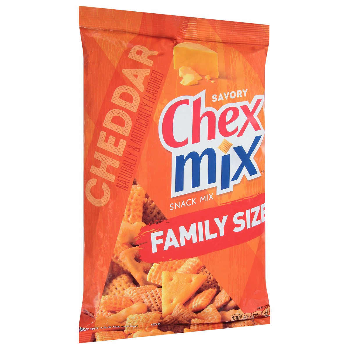 slide 4 of 12, Chex Mix Cheddar Snack Mix, Savory Snack Bag, Family Size, 13.5 oz, 13.5 oz