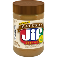 slide 11 of 19, Jif Natural Low Sodium Creamy Peanut Butter, 28 oz