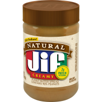 slide 10 of 19, Jif Natural Low Sodium Creamy Peanut Butter, 28 oz