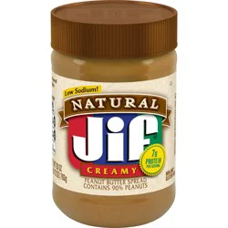 Jif Natural Creamy Peanut Butter Spread, 28-Ounce Jar