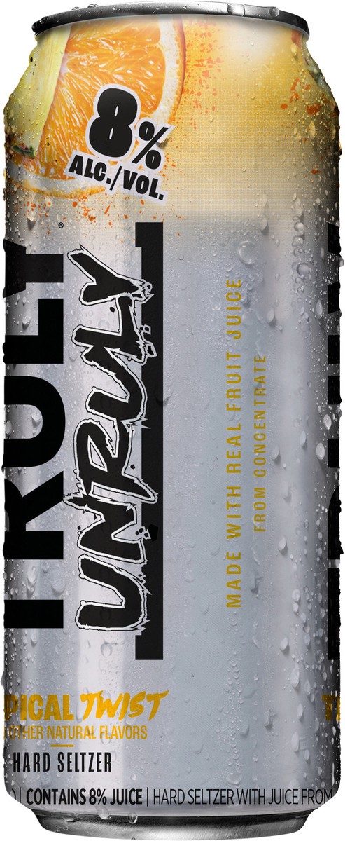 slide 8 of 10, TRULY Unruly Hard Seltzer Tropical Twist 8% ABV (16 fl. oz. Can), 16 oz