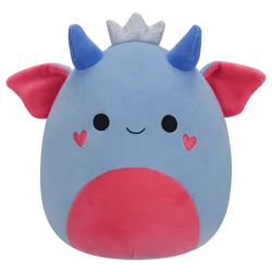 Squishmallows Blue and Pink Goblin King with Silver Crown and Heart Cheeks Plush