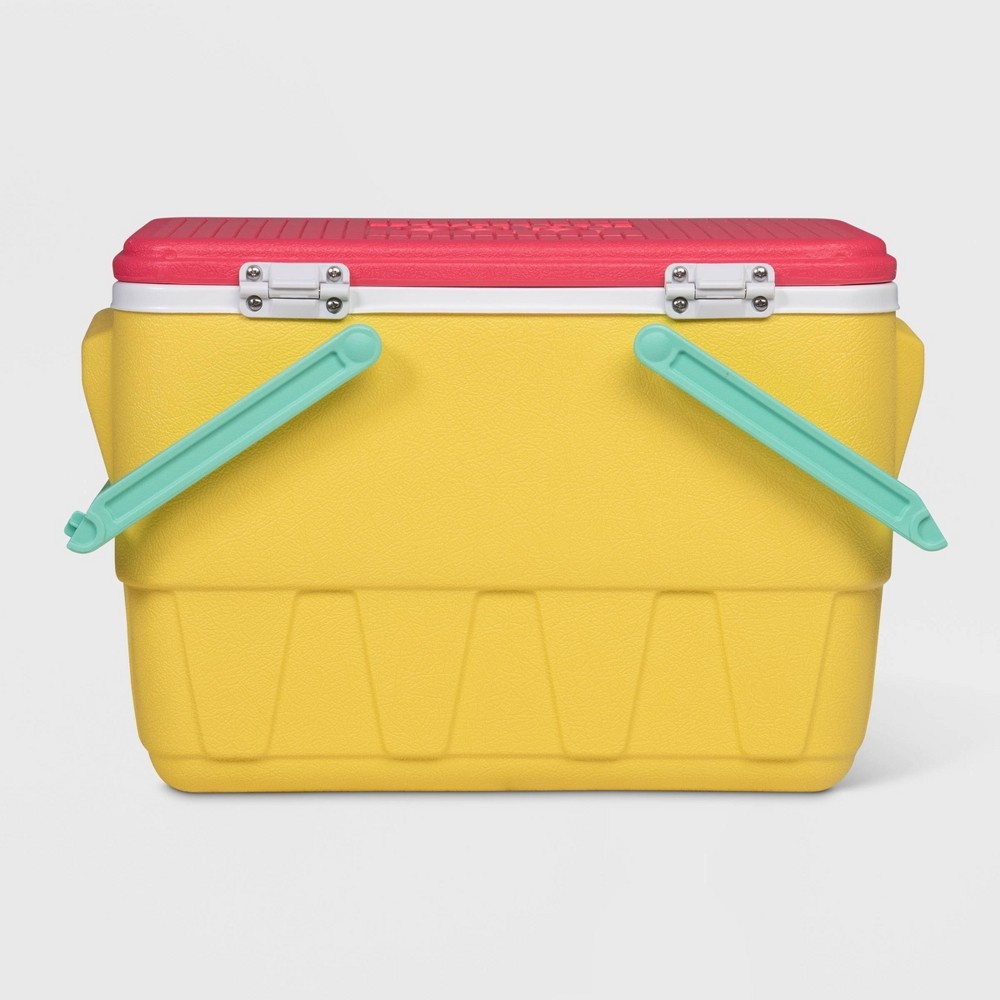 slide 7 of 11, Igloo Picnic Basket 25qt Cooler - Yellow, 25 qt