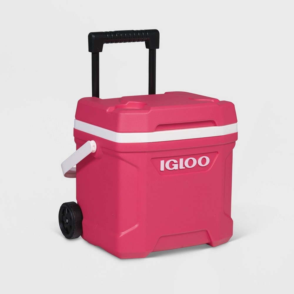 slide 10 of 14, Igloo Latitude 16qt Roller Cooler - Watermelon, 16 qt