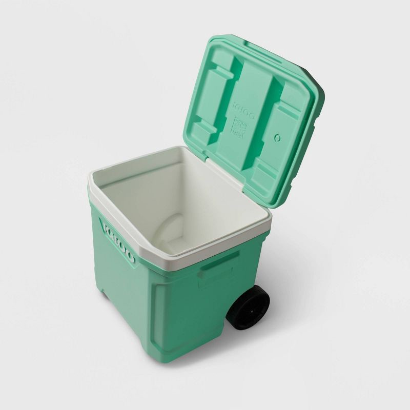 slide 15 of 15, Igloo Latitude 60qt Rolling Cooler - Mint: Hard-Sided with Cup Holder & Drain Plug, 60 qt