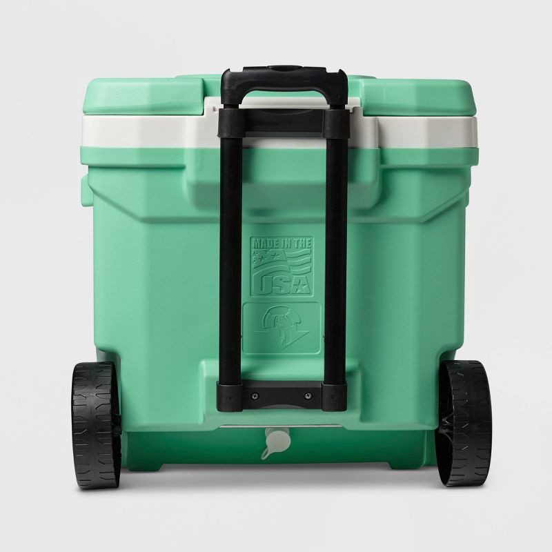 slide 8 of 15, Igloo Latitude 60qt Rolling Cooler - Mint: Hard-Sided with Cup Holder & Drain Plug, 60 qt