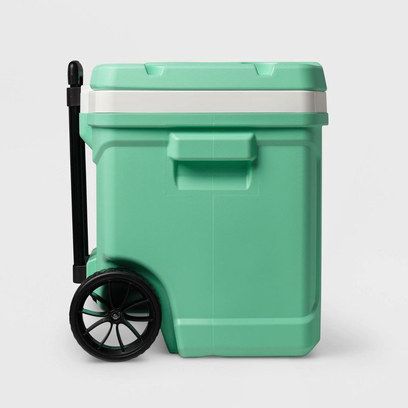 slide 9 of 15, Igloo Latitude 60qt Rolling Cooler - Mint: Hard-Sided with Cup Holder & Drain Plug, 60 qt