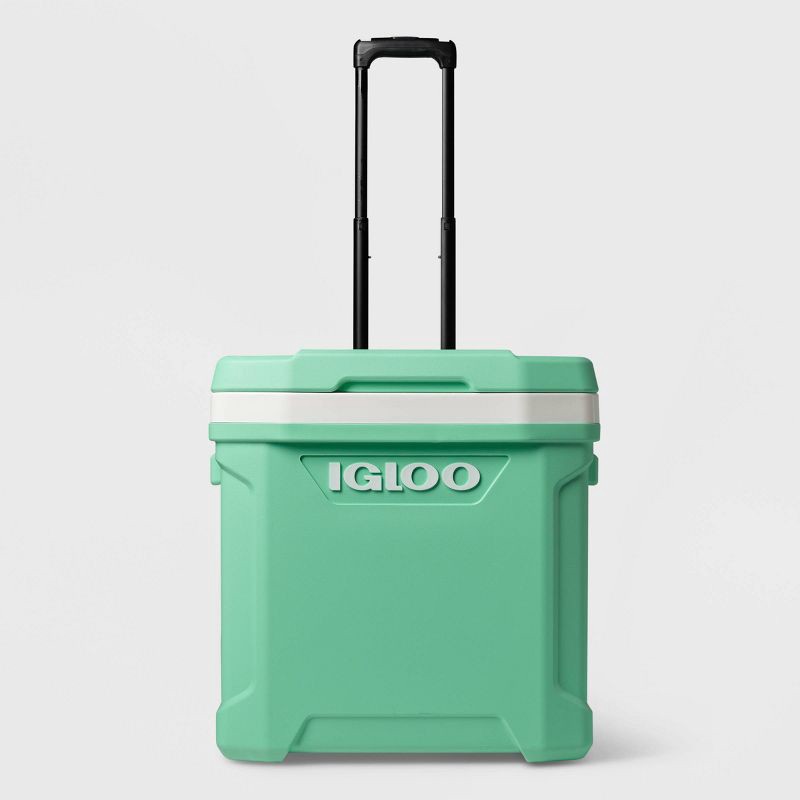 slide 1 of 15, Igloo Latitude 60qt Rolling Cooler - Mint: Hard-Sided with Cup Holder & Drain Plug, 60 qt