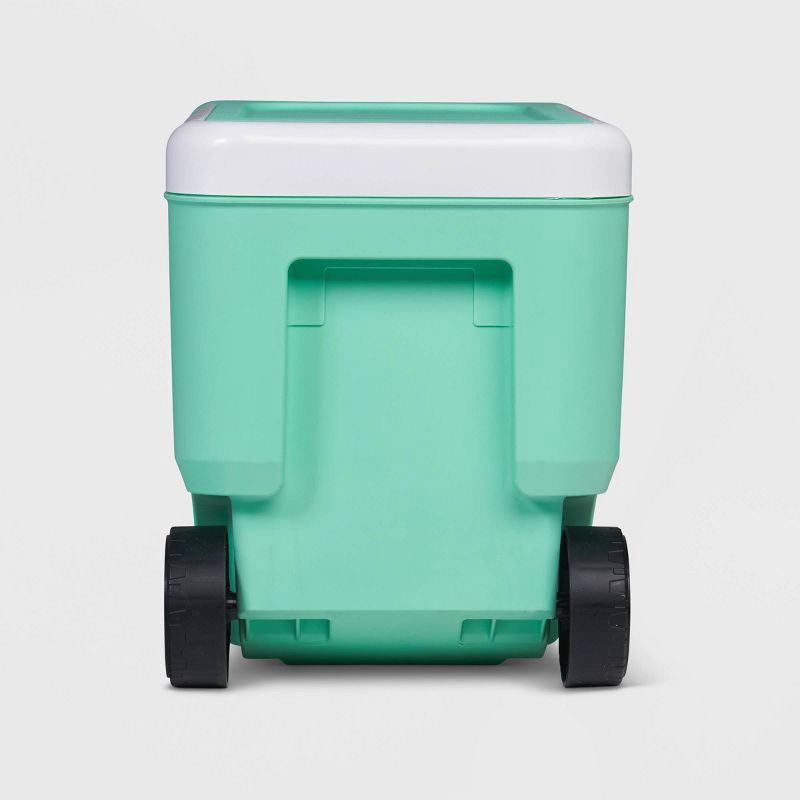 slide 4 of 12, Igloo Wheelie Cool 38qt Rolling Cooler - Mint: 53 Can Capacity, Hard-Sided Design, 38 qt, 53 can