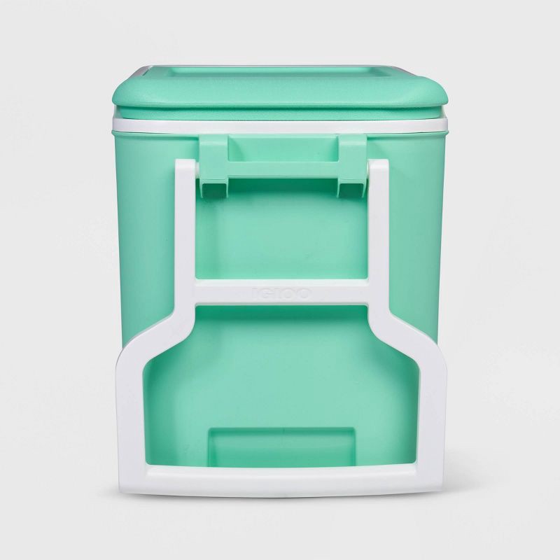 slide 6 of 12, Igloo Wheelie Cool 38qt Rolling Cooler - Mint: 53 Can Capacity, Hard-Sided Design, 38 qt, 53 can