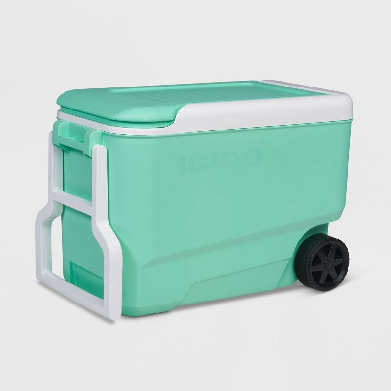 slide 7 of 12, Igloo Wheelie Cool 38qt Rolling Cooler - Mint, 38 qt