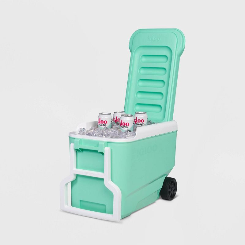 slide 9 of 12, Igloo Wheelie Cool 38qt Rolling Cooler - Mint, 38 qt