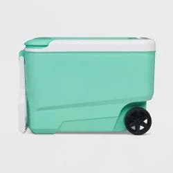 Igloo Wheelie Cool 38qt Rolling Cooler - Mint: 53 Can Capacity, Hard-Sided Design