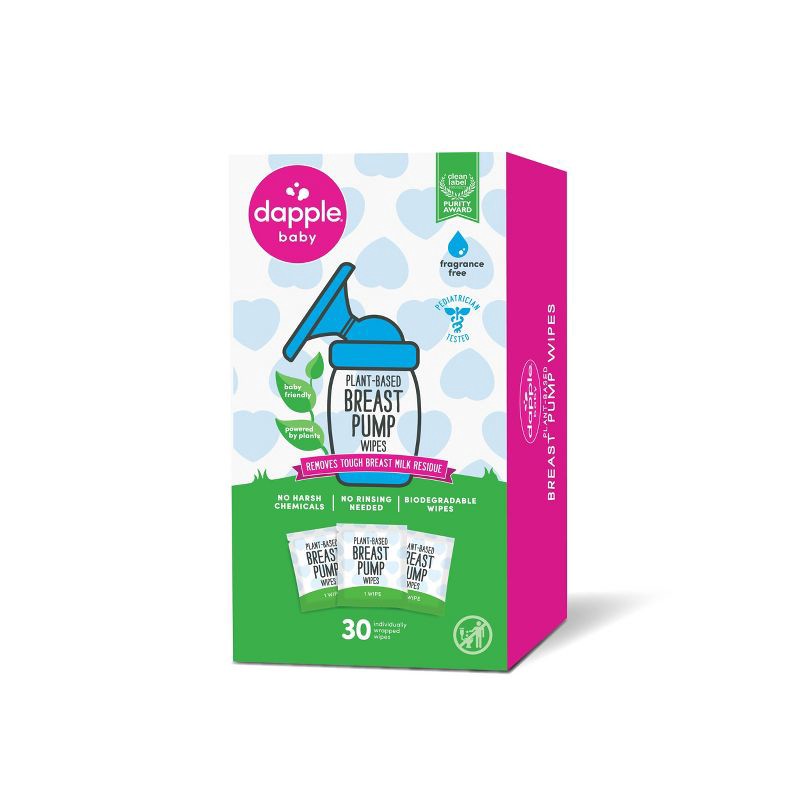 slide 1 of 8, Dapple Breast Pump Cleaning Wipes - 30ct, 30 ct