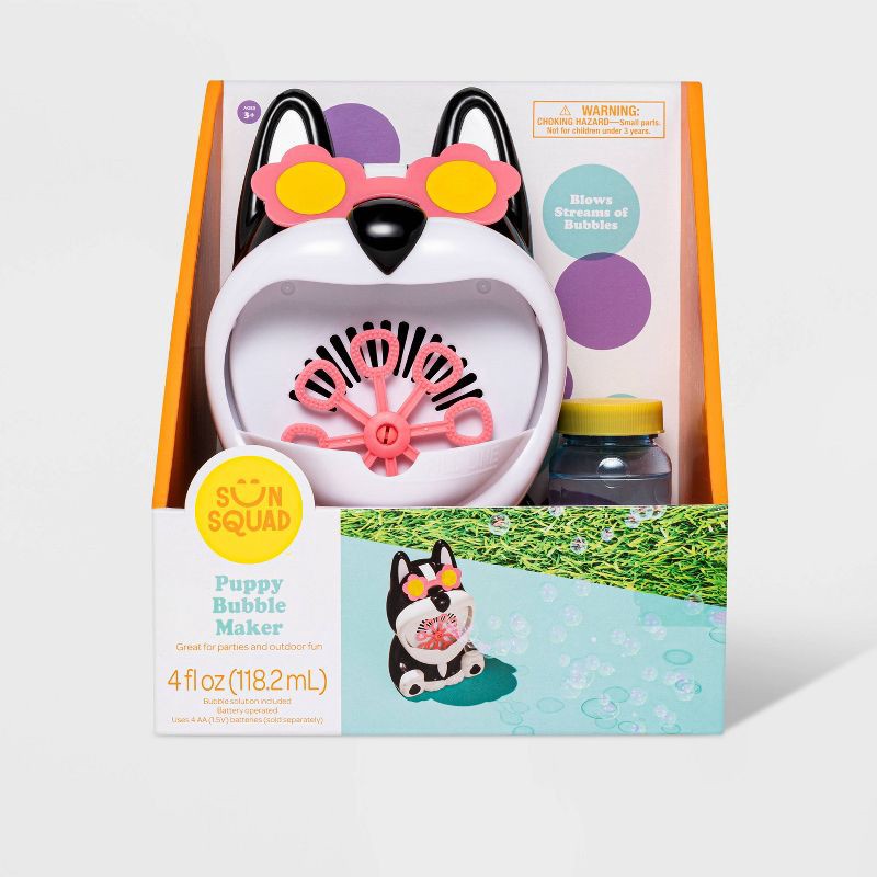 slide 3 of 3, Puppy Bubble Machine - Sun Squad™: Kids' Outdoor Toy, Ages 3+, 1 ct
