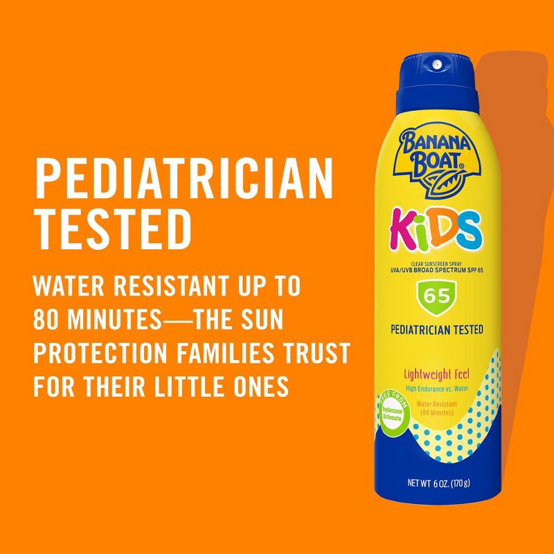 slide 3 of 7, Banana Boat Kids Sunscreen Spray - SPF 65 - 6 oz, 5 ct; 6 oz