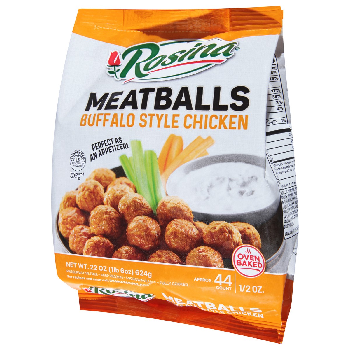 slide 4 of 13, Rosina Buffalo Style Chicken Meatballs 44 ea, 44 ct