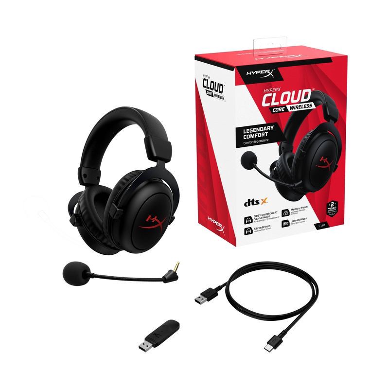 slide 4 of 9, HyperX Cloud Core Bluetooth Wireless Gaming Headset for PC, 1 ct