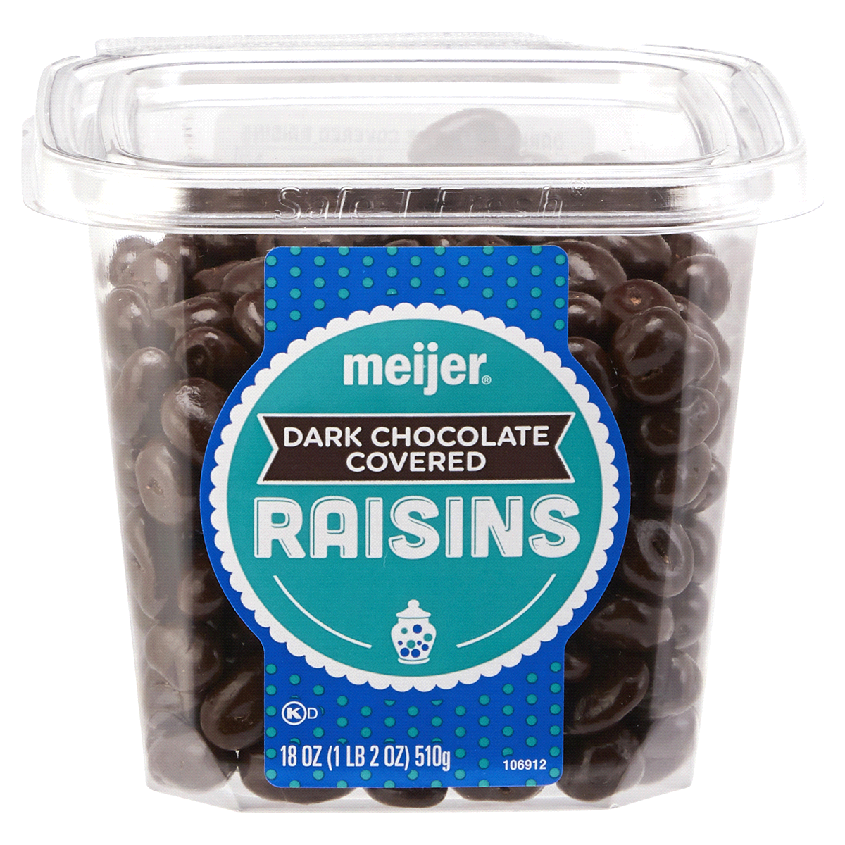 slide 1 of 1, Meijer Dark Chocolate Raisins, 18 oz