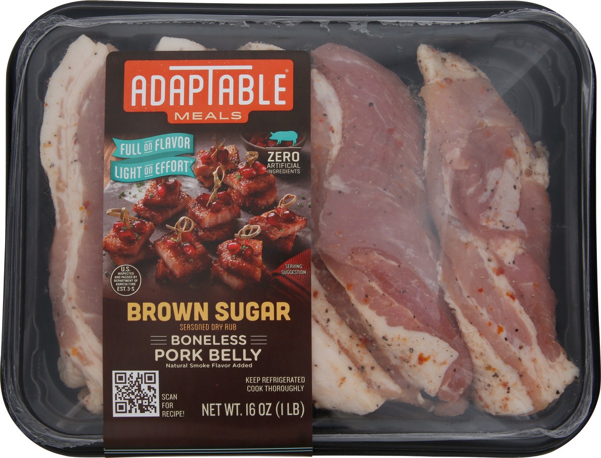 slide 2 of 2, Adaptable Meals Brown Sugar Seasoned Dry Rub Boneless Pork Belly, 16 oz