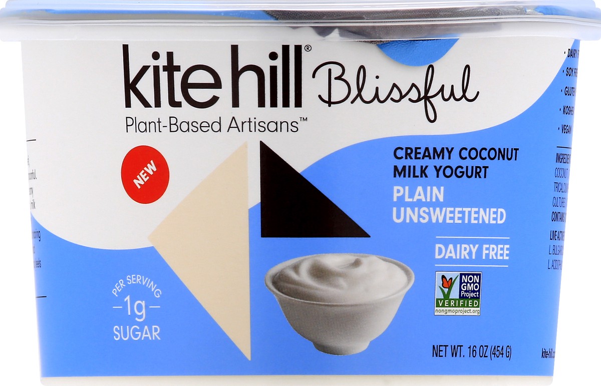 slide 11 of 11, Kite Hill Blissful Creamy Plain Unsweetened Dairy Free Plain Unsweetened Yogurt 16 oz, 16 oz