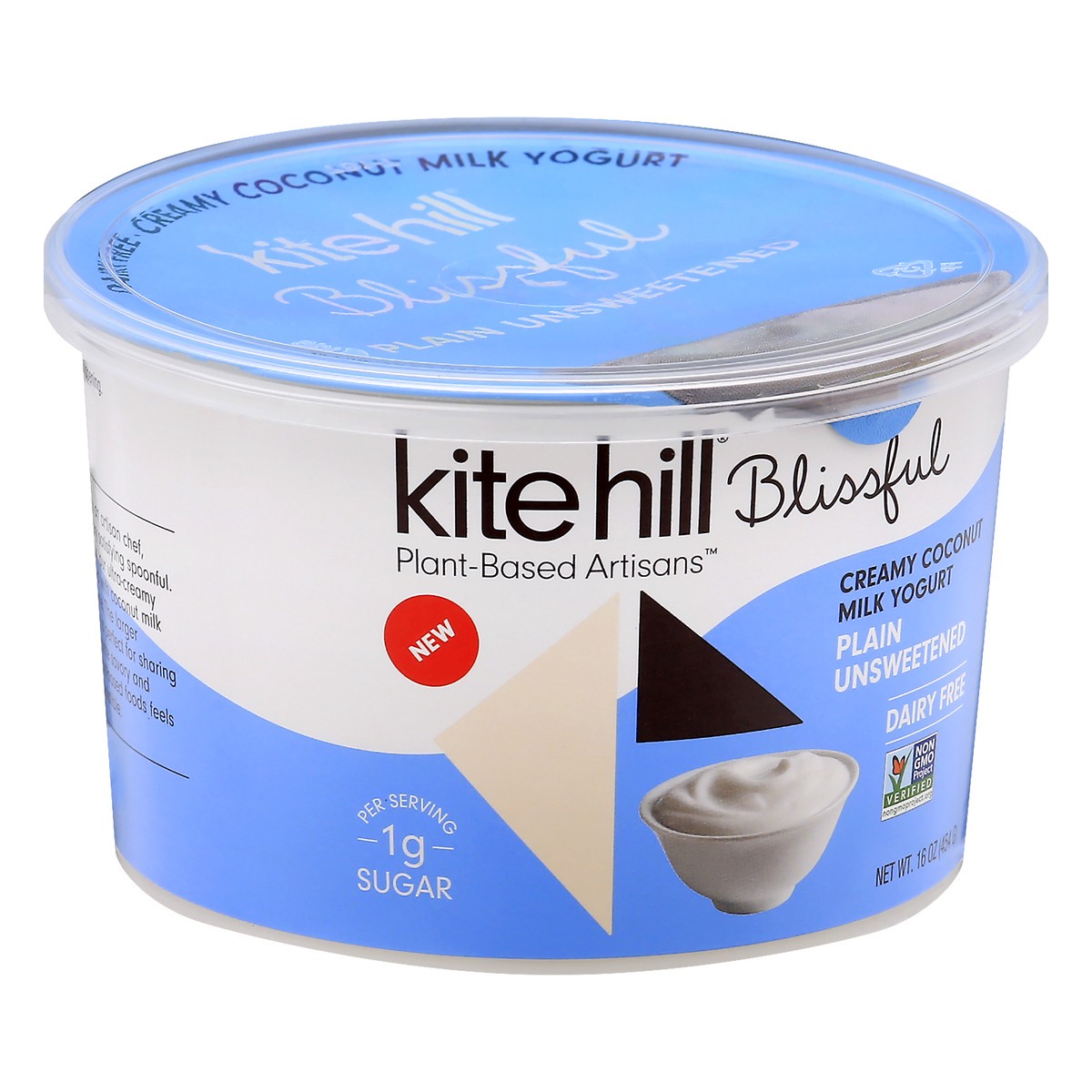 slide 6 of 11, Kite Hill Blissful Creamy Plain Unsweetened Dairy Free Plain Unsweetened Yogurt 16 oz, 16 oz