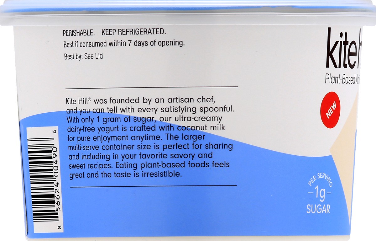 slide 8 of 11, Kite Hill Blissful Creamy Plain Unsweetened Dairy Free Plain Unsweetened Yogurt 16 oz, 16 oz