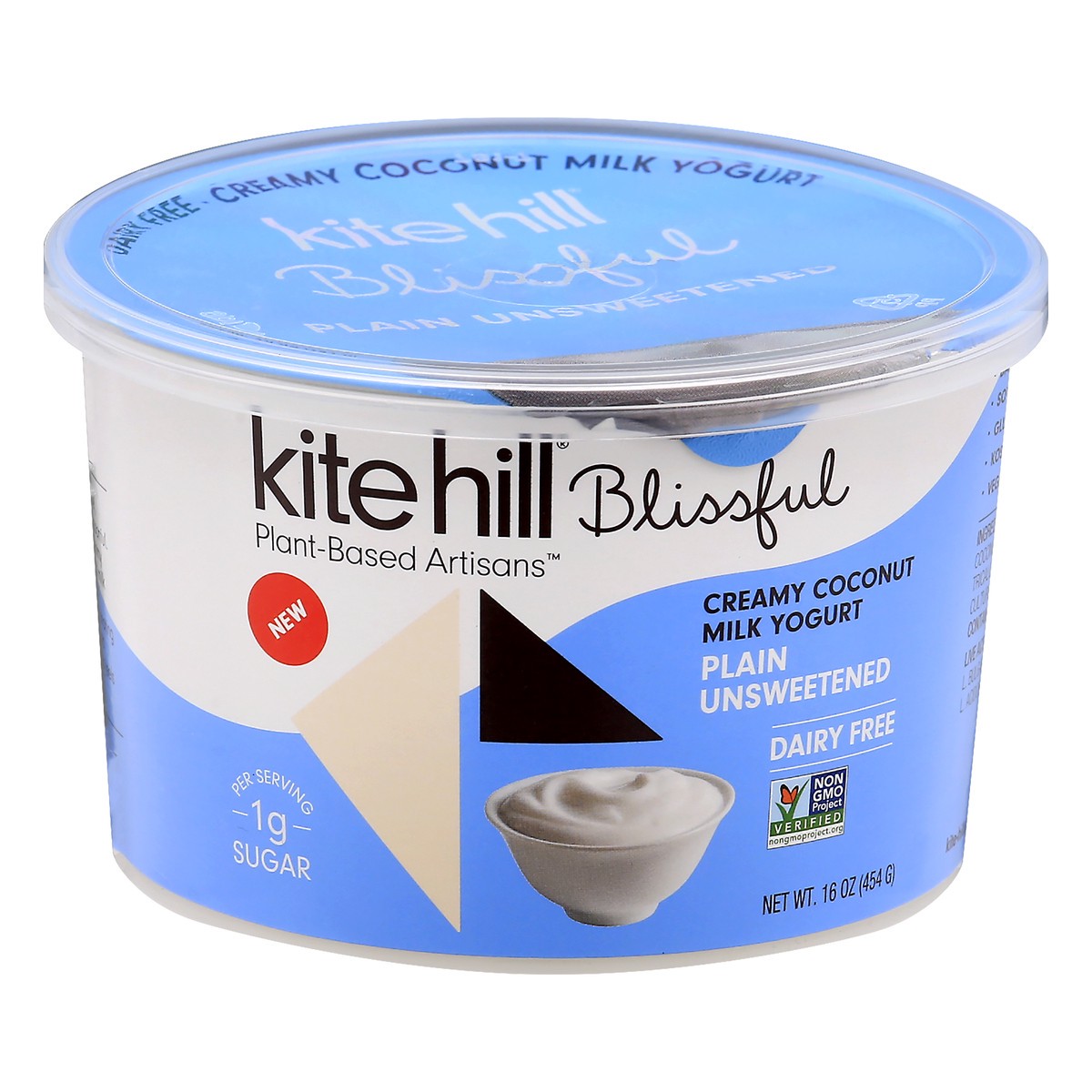 slide 1 of 11, Kite Hill Blissful Creamy Plain Unsweetened Dairy Free Plain Unsweetened Yogurt 16 oz, 16 oz