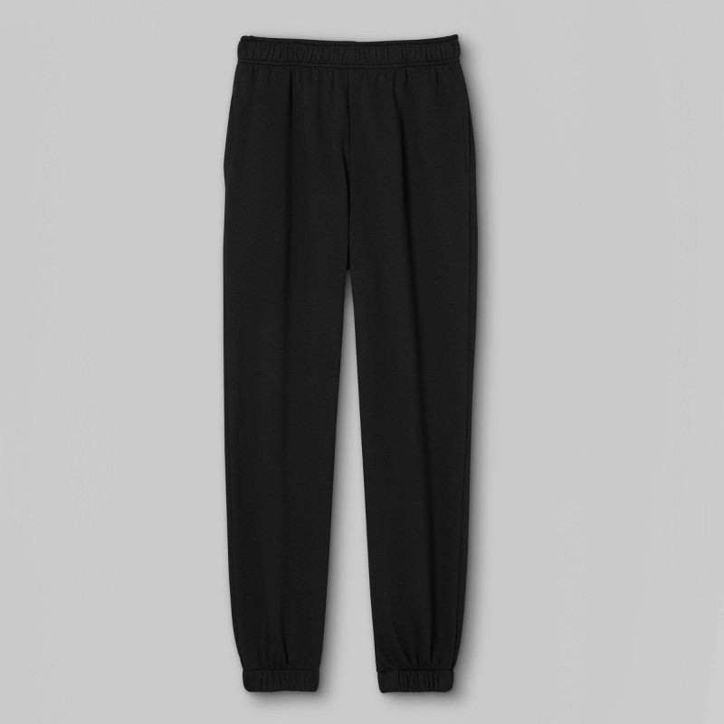slide 3 of 3, High-Rise Fleece Sweatpants - Wild Fable Black M, 1 ct