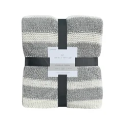 Room & Retreat Chenille Stripe Throw 50 in x 70 in