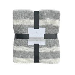 Room & Retreat Chenille Stripe Throw 50 in x 70 in