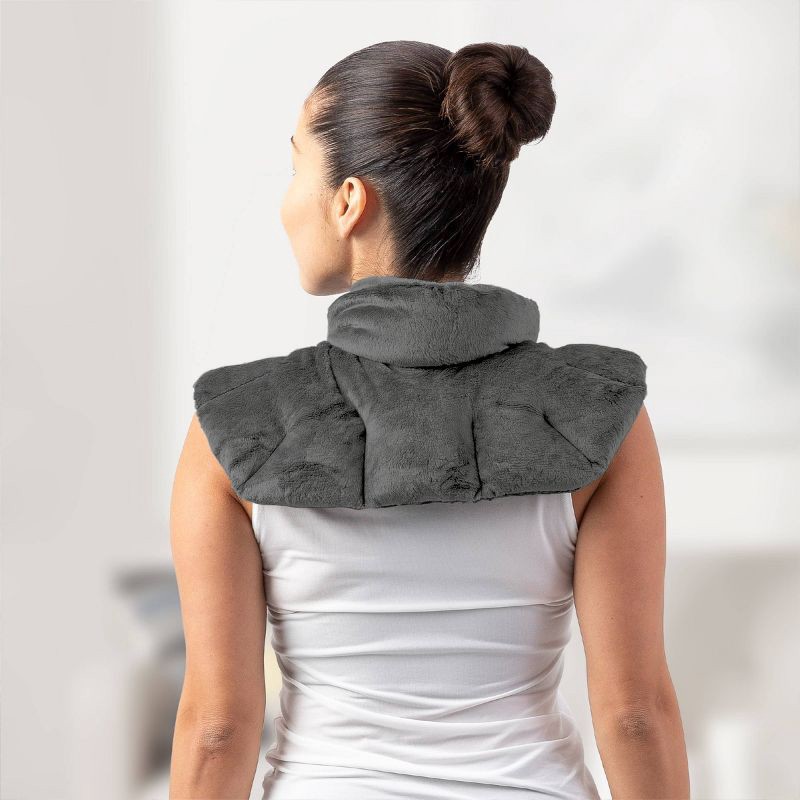 slide 5 of 8, Sharper Image Neck and Shoulder Wrap Pad: Polyester, 1 ct