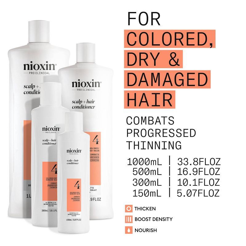slide 3 of 8, Nioxin System 4 Therapy Conditioner - 10.1 fl oz, 10.1 fl oz