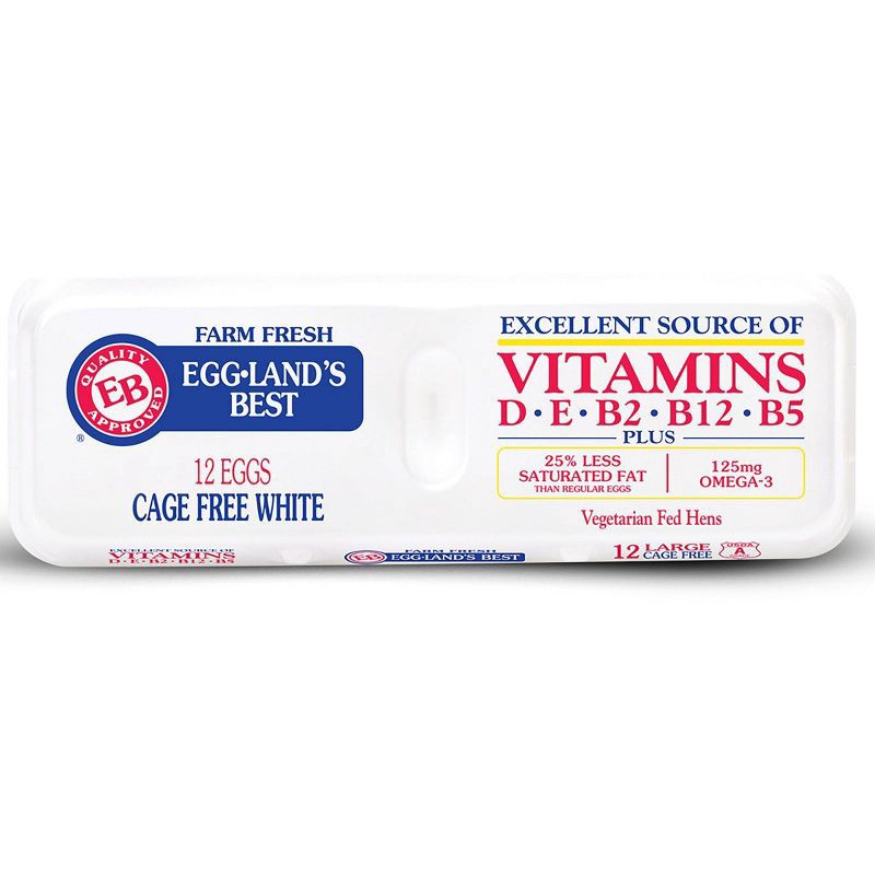 slide 1 of 10, Eggland's Best Large Cage Free White Eggs - 12ct, 12 ct