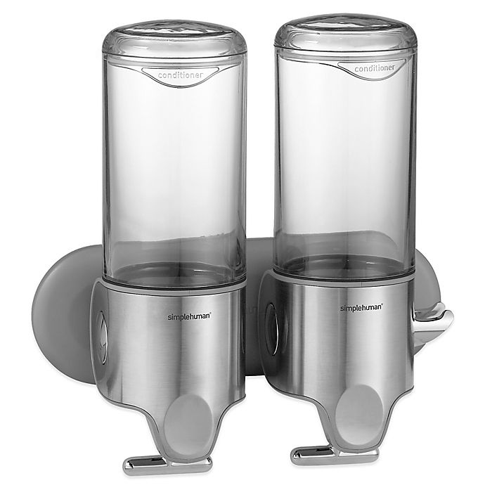 slide 2 of 2, simplehuman Double Wall-Mount Pumps, 1 ct