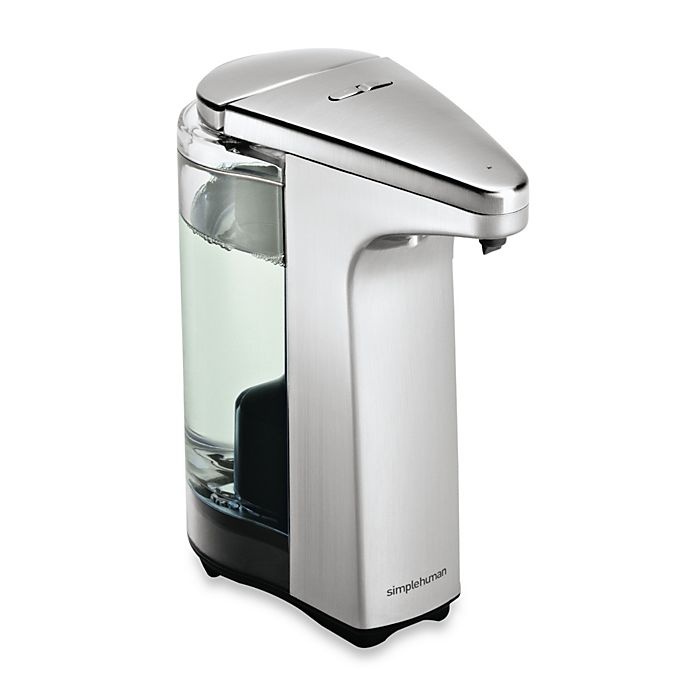 slide 1 of 2, simplehuman Compact Sensor Pump Soap Dispenser with Sample Soap, 1 ct