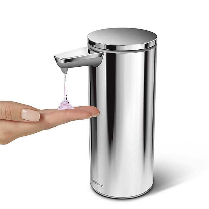 slide 2 of 5, simplehuman Rechargeable Sensor Soap Pump - Polished Nickel, 1 ct