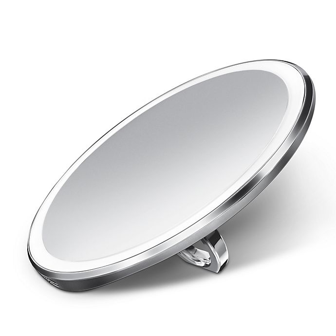 slide 2 of 6, simplehuman Sensor Mirror Compact - Brushed Stainless Steel, 1 ct