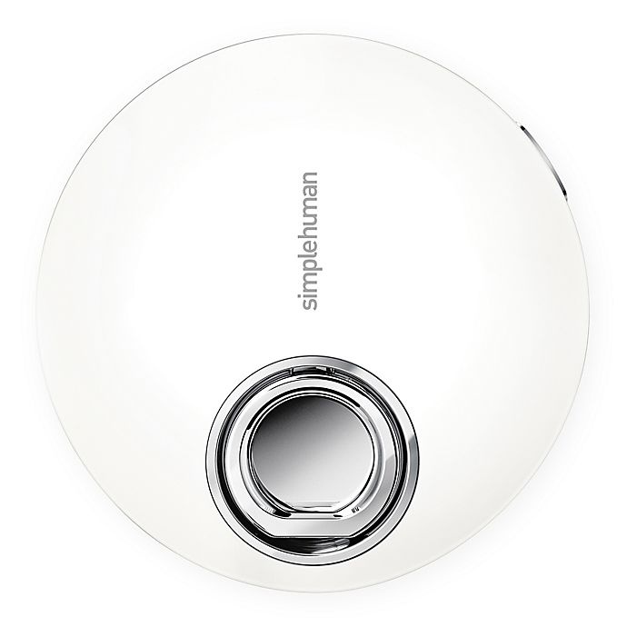 slide 3 of 6, simplehuman Sensor Mirror Compact - White/Stainless Steel, 1 ct