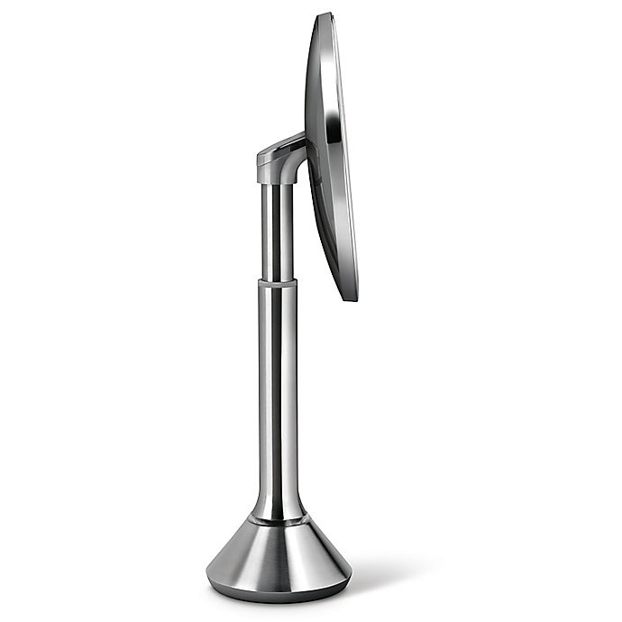 slide 4 of 7, simplehuman Touch Control Sensor Mirror - Brushed Stainless Steel, 8 in